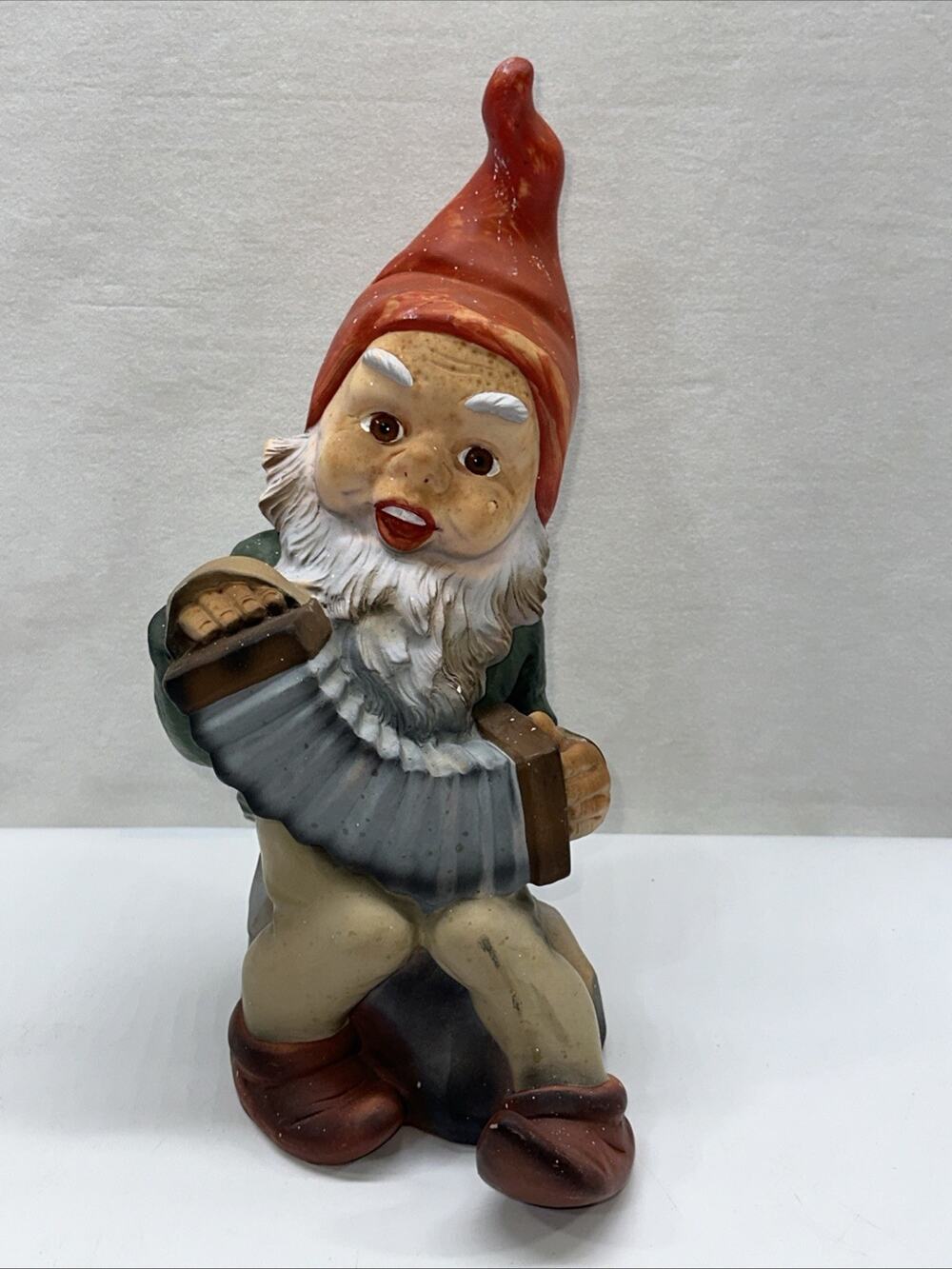 Vintage Heissner 989 West Germany Musician Gnome Playing Accordian